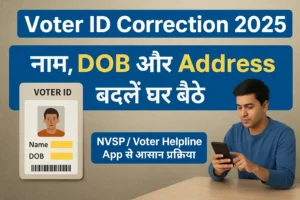 Voter ID me online sudhar kaise kare